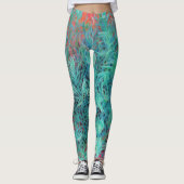 Groene Salie en Rode Zand Leggings (Voorkant)