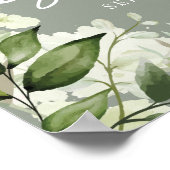 Groene Salie Groene Bruiloft Borrel Welcome Bord Poster (Hoek)