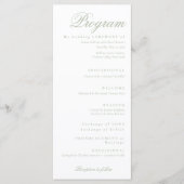 groene salie programmakaart (Voorkant)