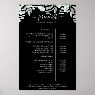 Groene Salon Prijslijst Poster