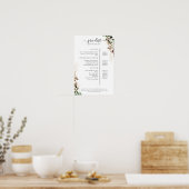 Groene Salon Prijslijst Poster (Keuken)