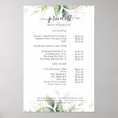 Groene Salon Prijslijst Poster (Voorkant)