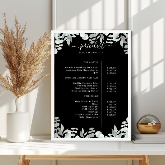 Groene Salon Prijslijst Poster