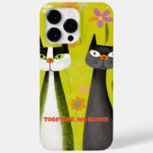 Groene "Samen, wij bloom" katten Case-Mate iPhone Case (Achterkant)