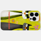 Groene "Samen, wij bloom" katten Case-Mate iPhone Case (Achterkant (horizontaal))