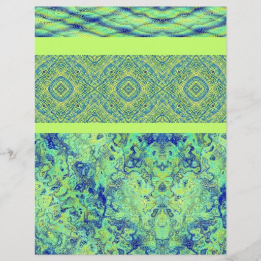 Groene sampler bulk scrapbookpapier pagina's flyer (Voorkant)