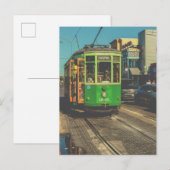 groene San Francisco Streetcar Briefkaart (Voorkant / Achterkant)