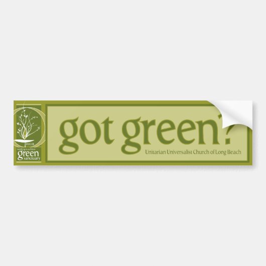 Groene Sanctuary Bumpersticker (Voorkant)