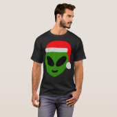Groene Santa Alien Emoji T-shirt (Voorkant volledig)