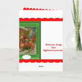 Groene santa feestdagen kaart (Achterkant)