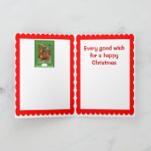 Groene santa feestdagen kaart (Binnen)