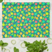 Groene sappige citrusvruchten theedoek (Gevouwen)