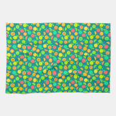 Groene sappige citrusvruchten theedoek (Horizontaal)