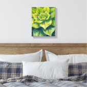 Groene sappige plant schilderij canvas afdruk (Insitu (Slaapkamer))