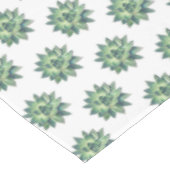 Groene sappige planten op wit tafelkleed (Gekanteld)