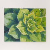 Groene sappige plantenschilderij legpuzzel (Horizontaal)