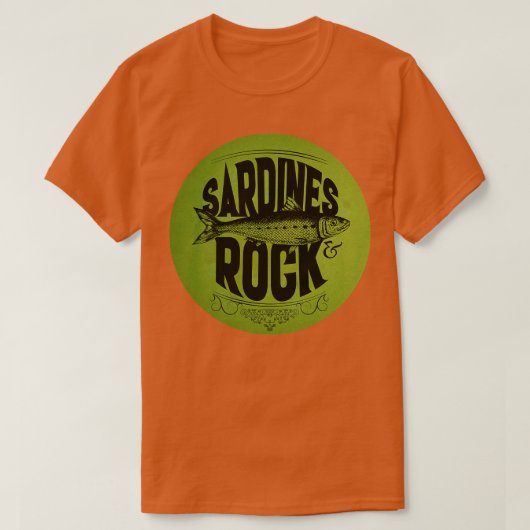 Groene Sardines Rock T-shirt (Design voorkant)