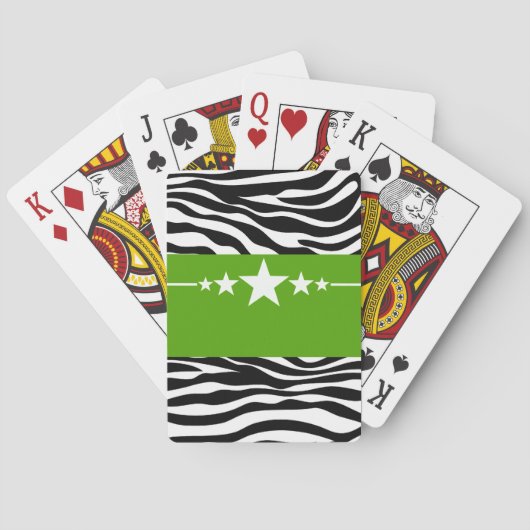 Groene Sassy Star-speelkaarten Speelkaarten (Achterkant)
