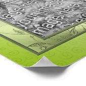 Groene Satijnen Boogframe Maak Je Eigen Foto  Poster (Hoek)