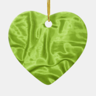 Groene Satin-Kerstversiering Keramisch Ornament