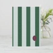 Groene Save The Date met geschulpte rand Kaart (Staand voorkant)