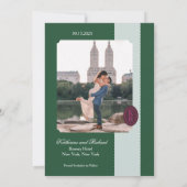 Groene Save The Date met Schallerrand Kaart (Achterkant)