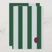 Groene Save The Date met Schulpvormige Rand Kaart (Voorkant / Achterkant)