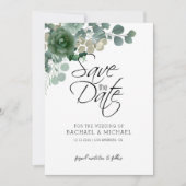 Groene Save the Date Uitnodiging Sjabloon (Voorkant)