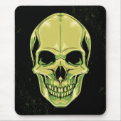 Groene Scale schedel op achtergrond van grunge Muismat (Voorkant)