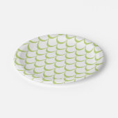 Groene Scallop Patroon Papier Borden Papieren Bordje (Gekanteld)