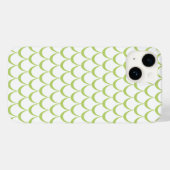 Groene Scallop Patroon Telefoonhoes Case-Mate iPhone Case (Achterkant (horizontaal))