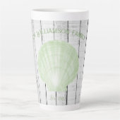 Groene Scallop Shell Latte Mok (Voorkant)