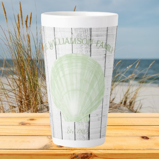 Groene Scallop Shell Latte Mok