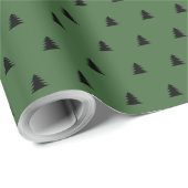 Groene scandi stijl Kerstmis dennenboom minimalist Cadeaupapier (Rol Hoek)