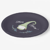 Groene Scandinavische feestdag Borden Papieren Bordje (Gekanteld)