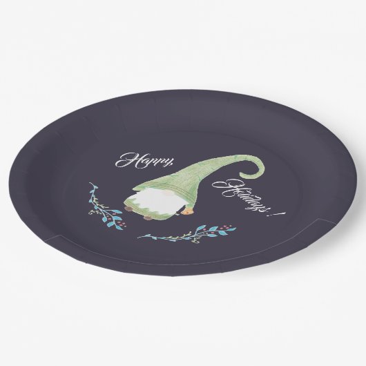 Groene Scandinavische feestdag Borden Papieren Bordje (Gekanteld)