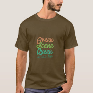 Groene scène koningin t-shirt