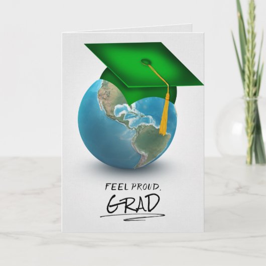 groene schaalverdeling op wereldbol kaart (Voorkant)