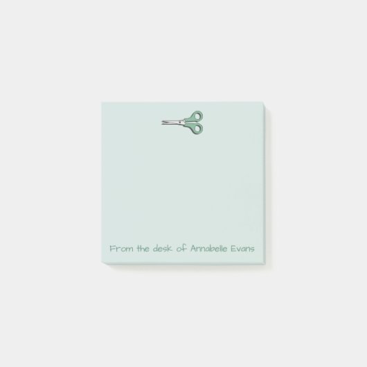 Groene schaar post-it® notes (Voorkant)