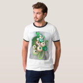 Groene schaar t-shirt (Voorkant volledig)