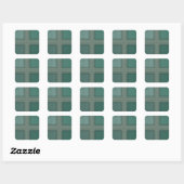 groene schaduw vierkante sticker (Vel)