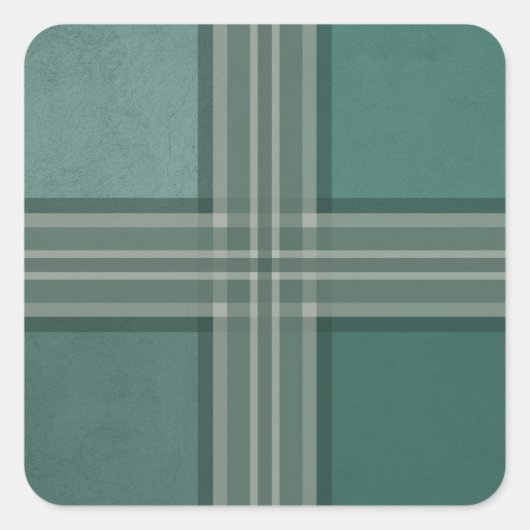 groene schaduw vierkante sticker (Voorkant)