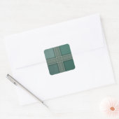 groene schaduw vierkante sticker (Envelop)