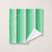 Groene schaduwstrepen bad handdoek (Wasdoekje)