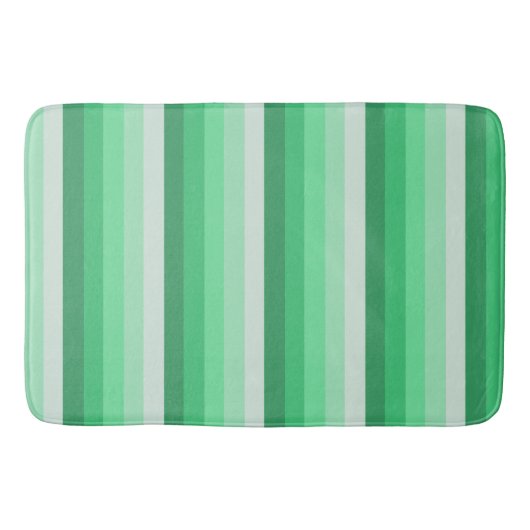 Groene schaduwstrepen badmat (Voorkant)