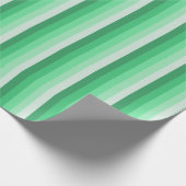 Groene schaduwstrepen cadeaupapier (Hoek)