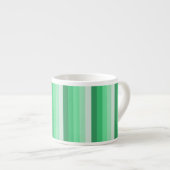 Groene schaduwstrepen espresso kop (Voorkant rechts)