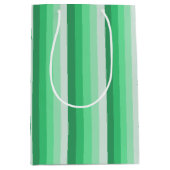 Groene schaduwstrepen medium cadeauzakje (Voorkant)