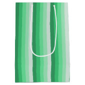 Groene schaduwstrepen medium cadeauzakje (Achterkant)