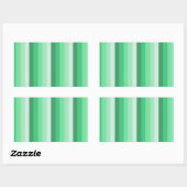 Groene schaduwstrepen rechthoekige sticker (Vel)